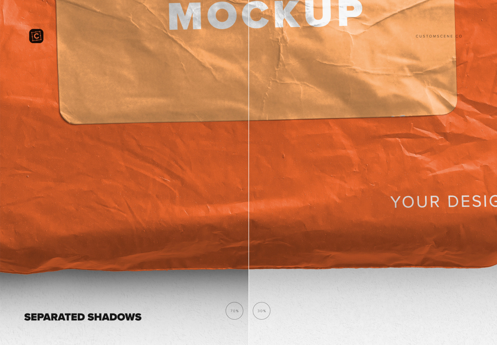 Mailer Bag Mockup with Sticker