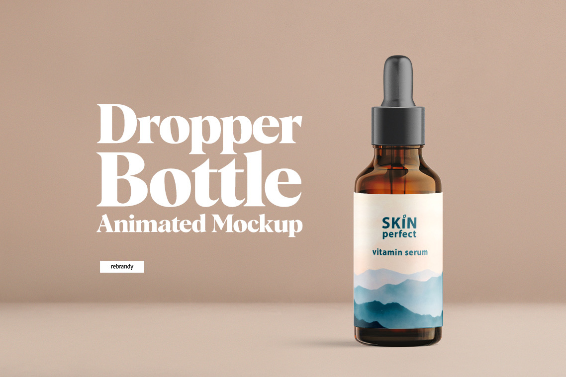 Dropper Bottle Animated Mockup Dropper Bottle Animated Mockup