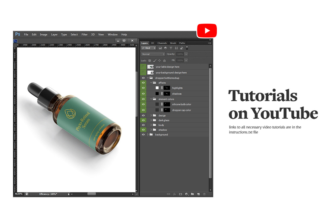 Dropper Bottle Animated Mockup Dropper Bottle Animated Mockup