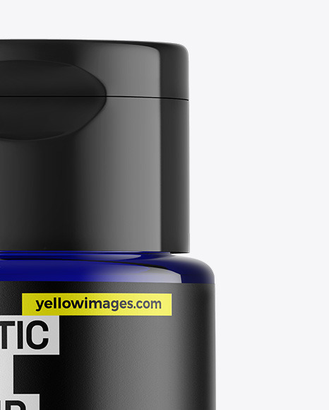 Blue Cosmetic Bottle Mockup