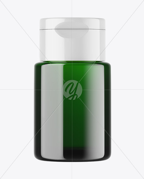 Green Cosmetic Bottle Mockup