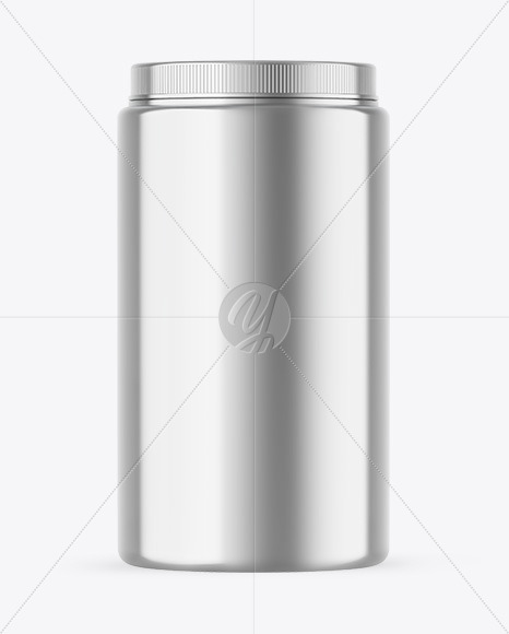 Metallic Protein Jar Mockup Metallic Protein Jar Mockup