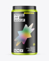 Metallic Protein Jar Mockup Metallic Protein Jar Mockup