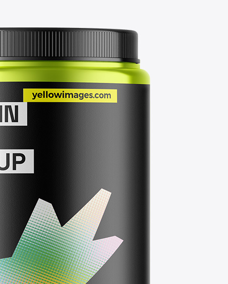 Metallic Protein Jar Mockup Metallic Protein Jar Mockup