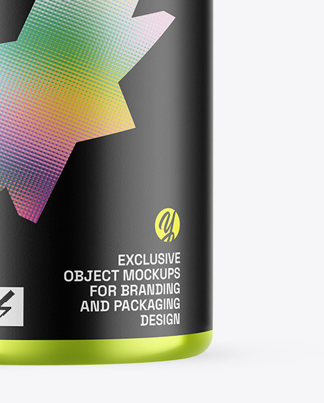 Metallic Protein Jar Mockup Metallic Protein Jar Mockup