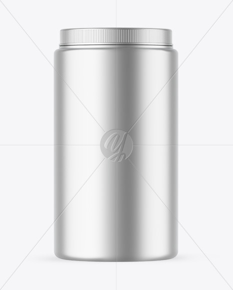 Matte Metallic Protein Jar Mockup Matte Metallic Protein Jar Mockup