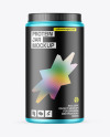 Matte Metallic Protein Jar Mockup Matte Metallic Protein Jar Mockup