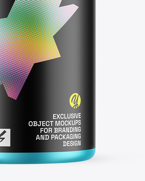 Matte Metallic Protein Jar Mockup Matte Metallic Protein Jar Mockup