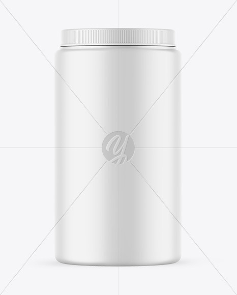 Matte Protein Jar Mockup Matte Protein Jar Mockup