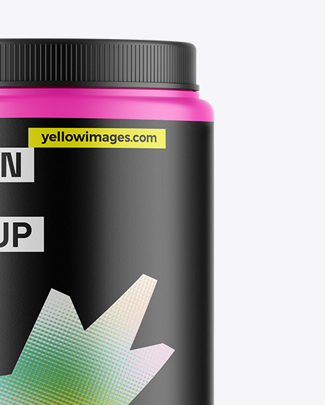 Matte Protein Jar Mockup Matte Protein Jar Mockup
