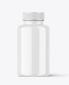 Glossy Pills Jar with Screw Cap Mockup