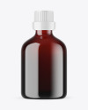 Dark Amber Glass Essential Oil Bottle Mockup