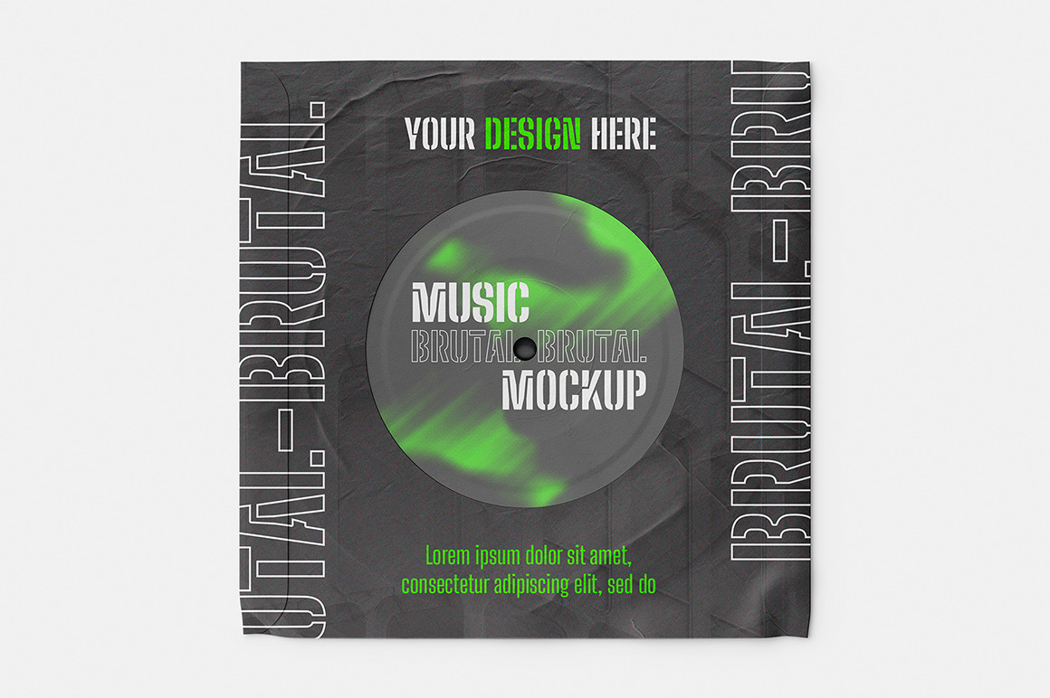 Vinyl Disc Mockup Set Vinyl Disc Mockup Set