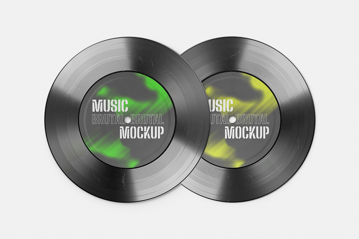 Vinyl Disc Mockup Set Vinyl Disc Mockup Set