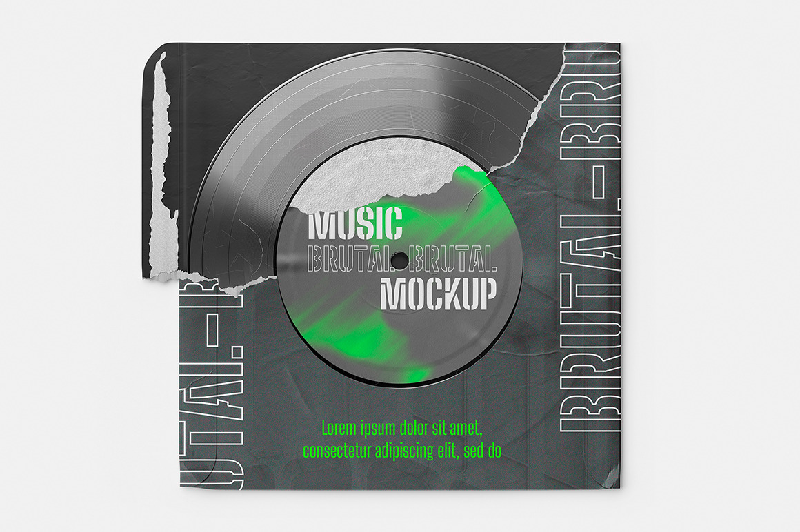 Vinyl Disc Mockup Set Vinyl Disc Mockup Set