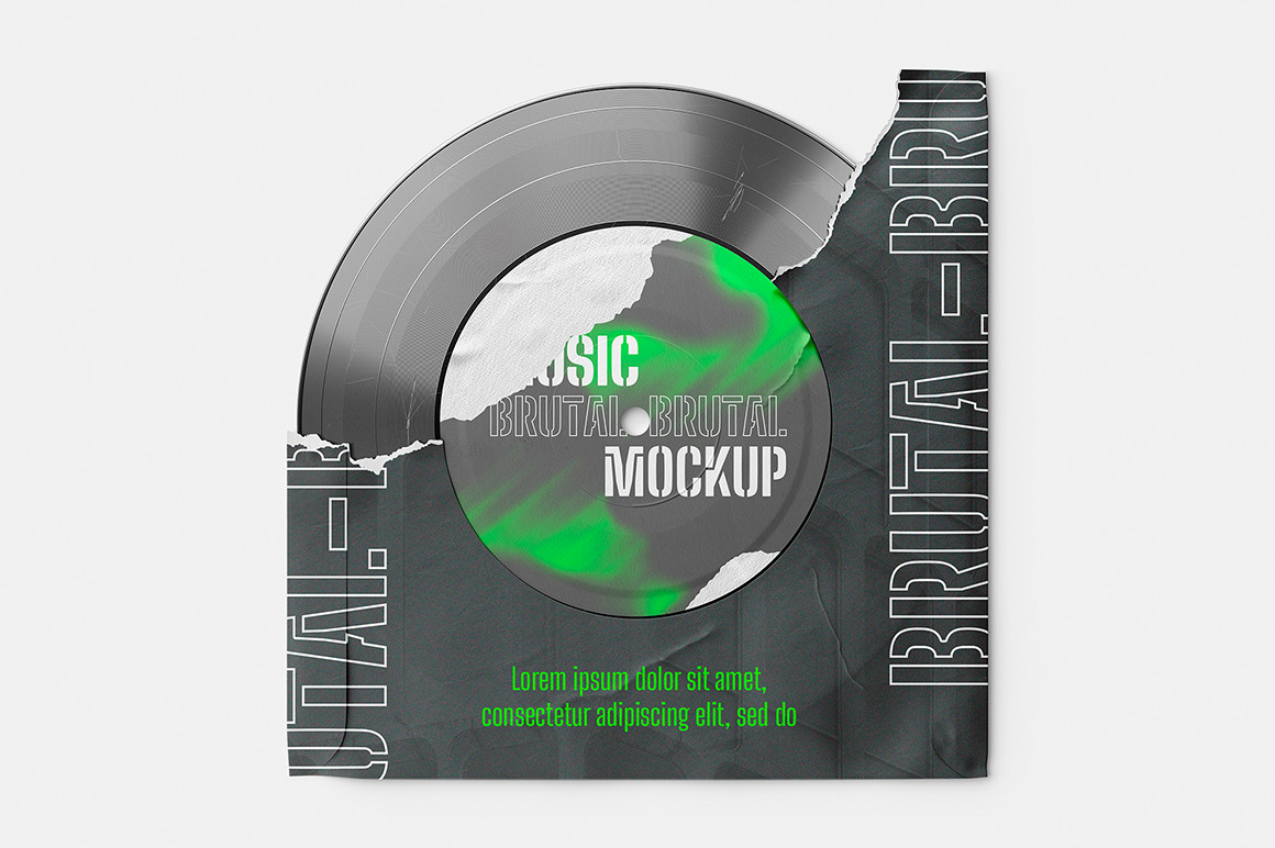 Vinyl Disc Mockup Set Vinyl Disc Mockup Set