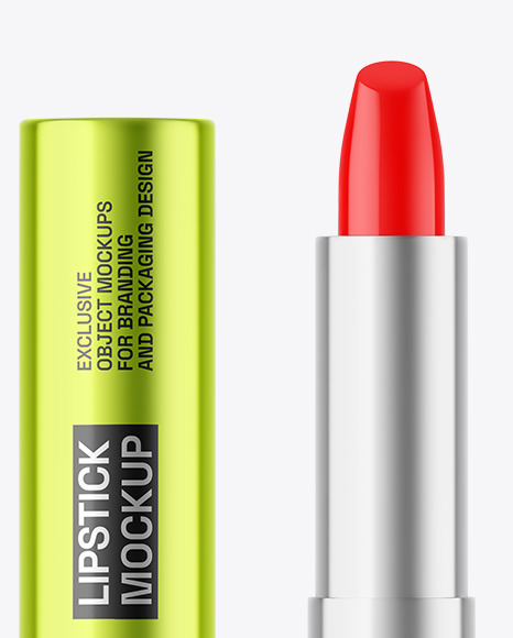 Metallic Lipstick Mockup