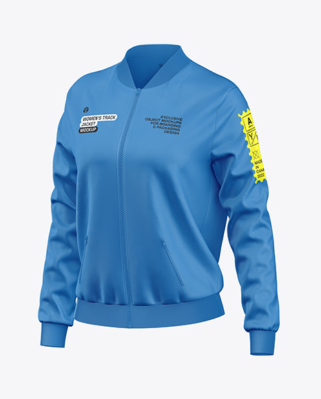 Women's Long Sleeve Track Jacket Mockup