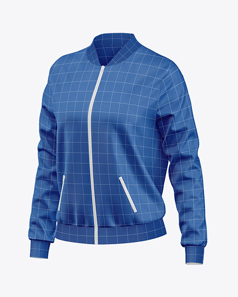 Women's Long Sleeve Track Jacket Mockup