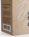 Kraft Box Mockup - Half Side View