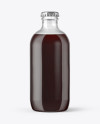 330ml Clear Glass Brown Ale Bottle Mockup