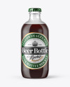 330ml Clear Glass Brown Ale Bottle Mockup