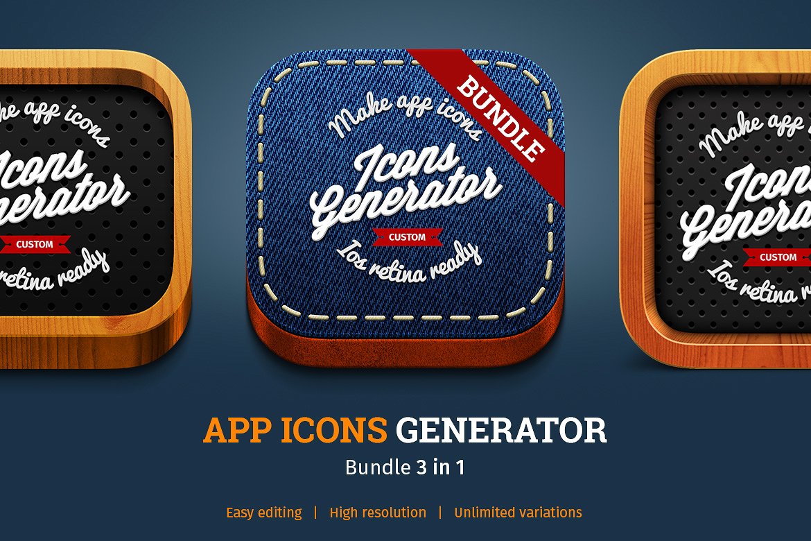 APP ICONS GENERATOR Bundle 3 in 1