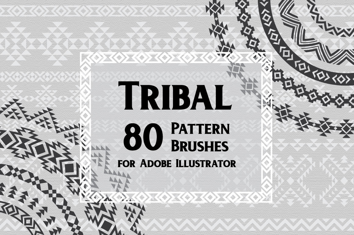 80 Tribal Pattern Brushes for Adobe Illustrator