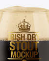 Snifter Glass With Irish Dry Stout Beer Mockup