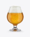 Snifter Glass With Lager Beer Mockup