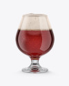 Snifter Glass With Red Ale Mockup