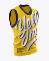 Basketball Jersey Mockup - Half Side View