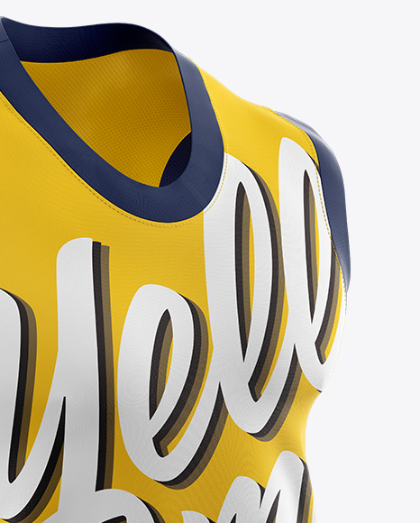 Basketball Jersey Mockup - Half Side View