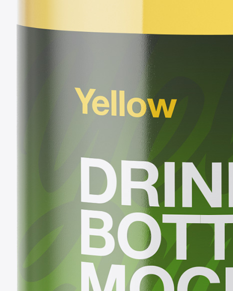 1,5L PET Bottle with Yellow Soft Drink Mockup