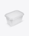 Glossy Plastic Container Mockup - Half Side View