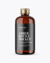 Amber Glass Bottle Mockup