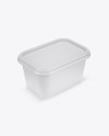 Matte Plastic Container Mockup - Half Side View