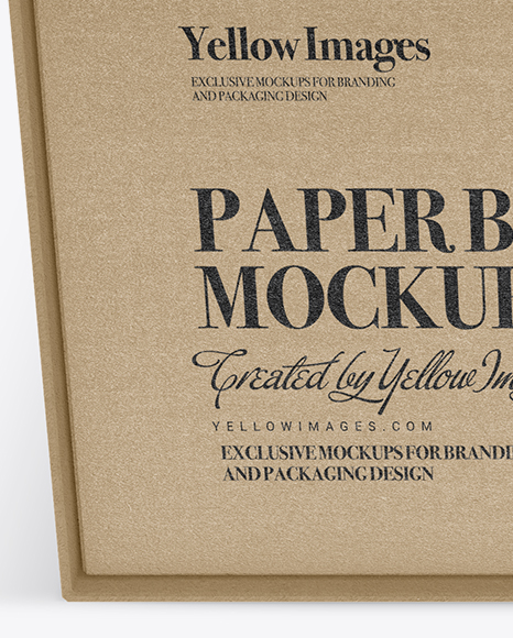 Kraft Paper Box Mockup (High-Angle Shot)