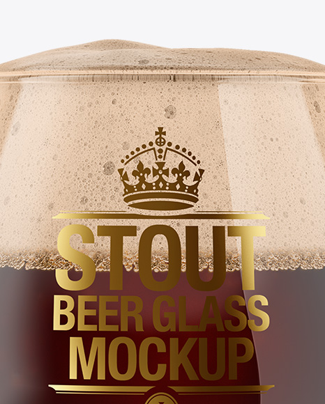 Snifter Glass With Stout Beer Mockup