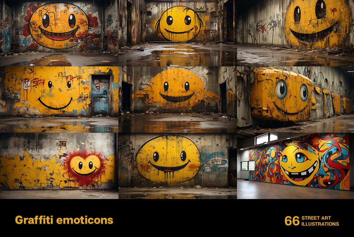 Graffiti emoticons Graffiti emoticons