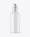 Clear Liquid Soap Cosmetic Bottle with Pump Mockup