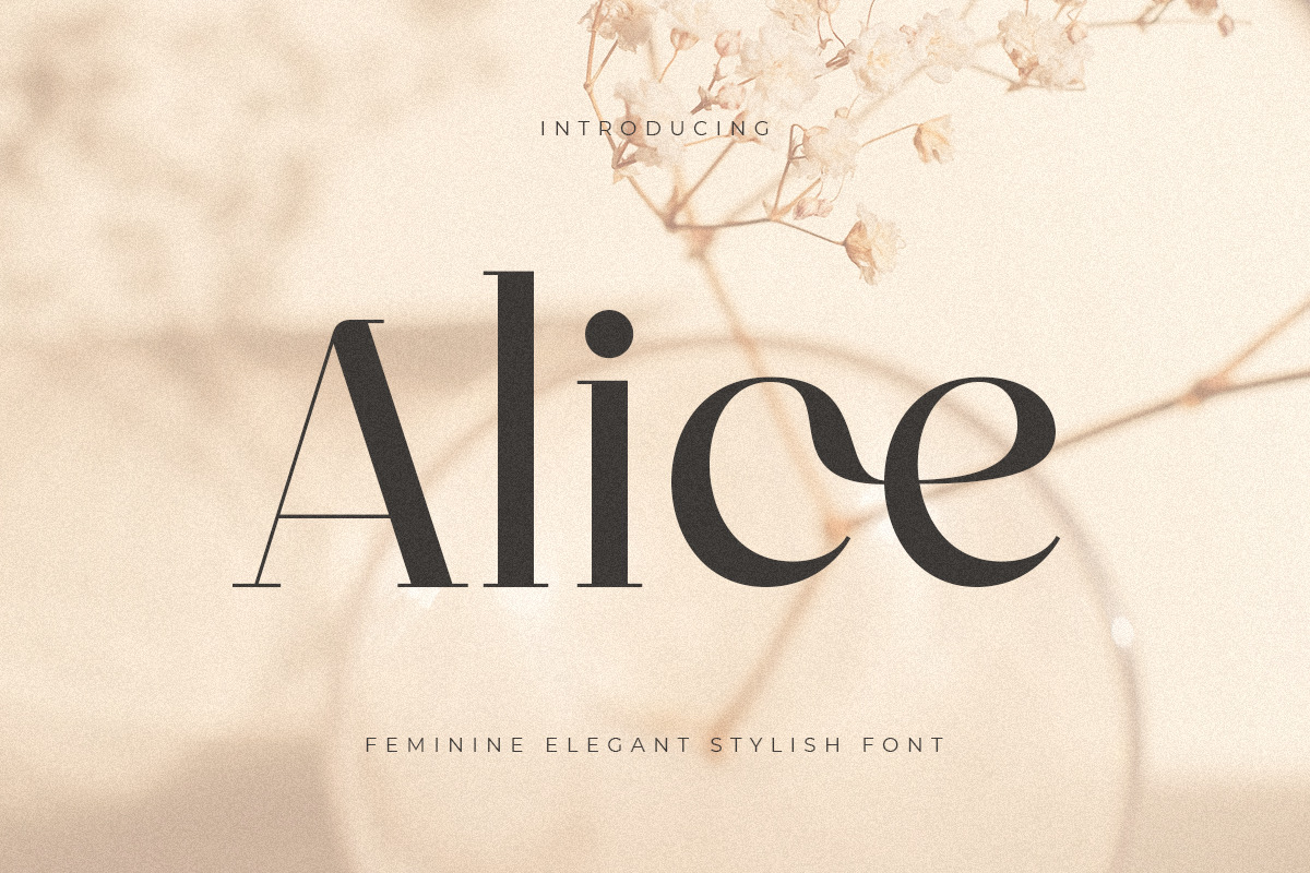 Alice - Feminine Elegant Stylish Font Alice - Feminine Elegant Stylish Font