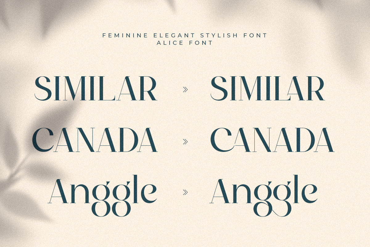 Alice - Feminine Elegant Stylish Font Alice - Feminine Elegant Stylish Font