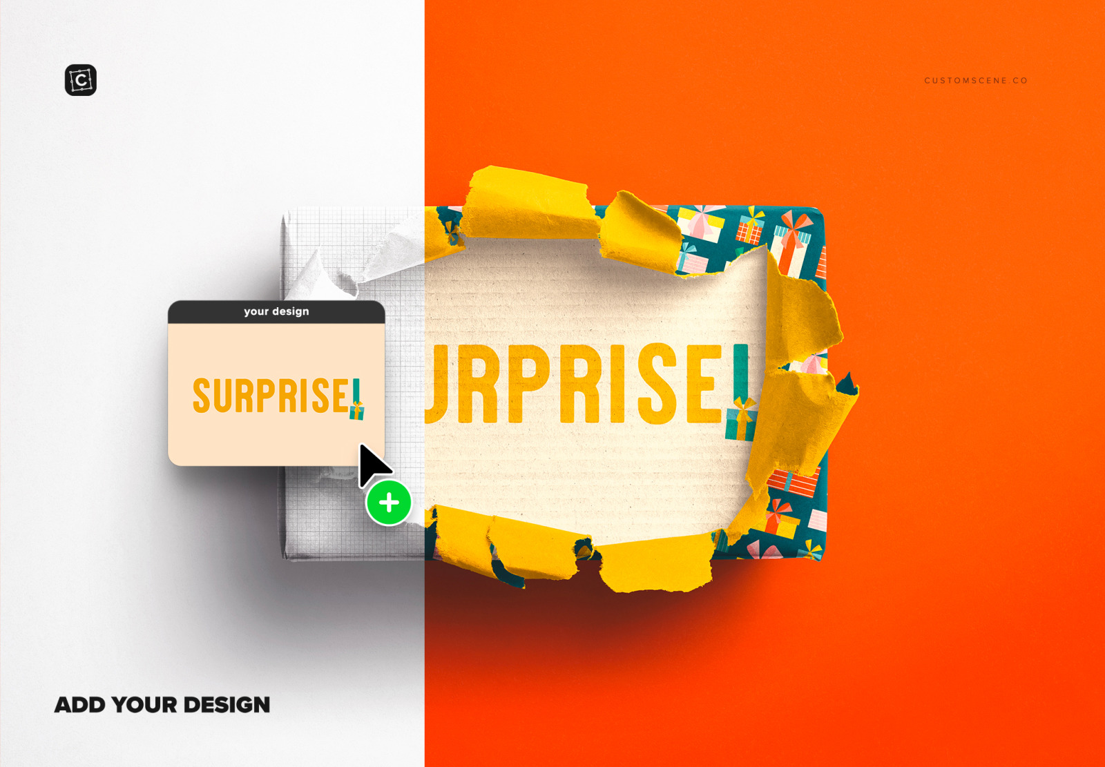 Gift Box Ripped Wide Open Mockup Gift Box Ripped Wide Open Mockup
