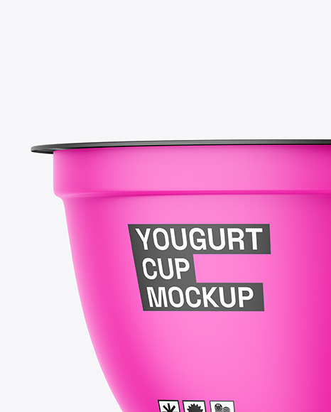 Matte Yougurt Cup Mockup