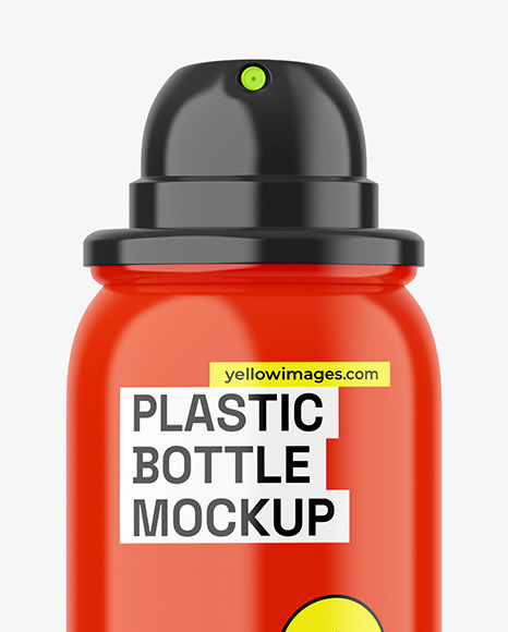 Glossy Spray Bottle Mockup