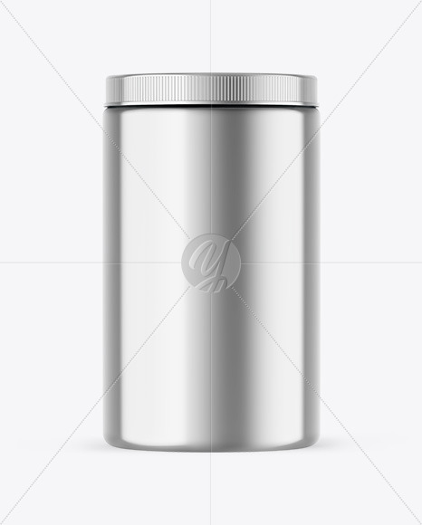 Metallic Protein Jar Mockup Metallic Protein Jar Mockup