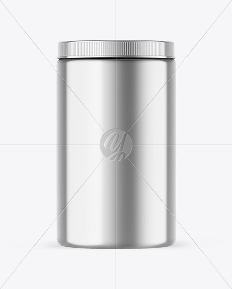 Metallic Protein Jar Mockup