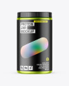 Metallic Protein Jar Mockup Metallic Protein Jar Mockup