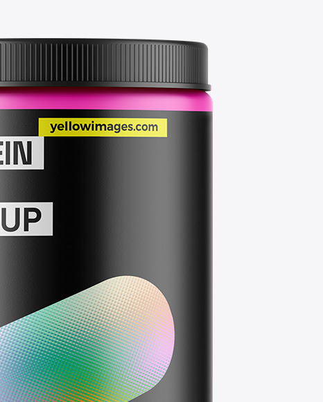 Matte Protein Jar Mockup Matte Protein Jar Mockup